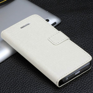 Wallet and Stand Case for Apple iPhone 5C - white