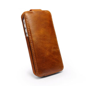 Tuff-Luv Leather In-Genuis Flip for iPhone 5C - Brown