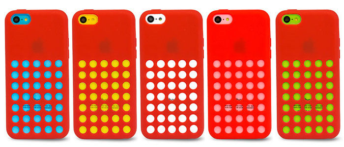 Circle Case for Apple iPhone 5C - Red