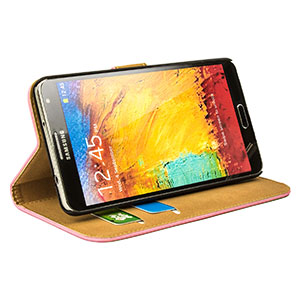 Wallet Case for Samsung Galaxy Note 3 -  Pink