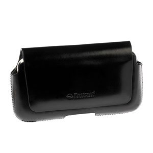 Krusell Hector Medium Wide Leather Pouch Case - Black