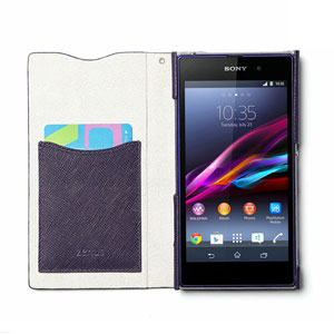 Funda para el Sony Xperia Z1 Zenus Minimal Diary Series - Negra