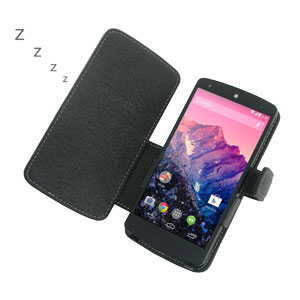 PDair Leather Book Case for LG G2- Black