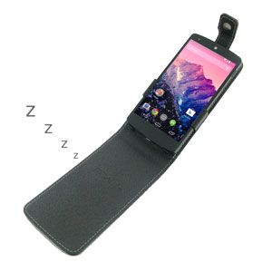 PDair Leather Book Case for LG G2- Black