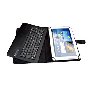 Kit Universal Bluetooth Keyboard Case for 9-10 Inch Tablets - Black