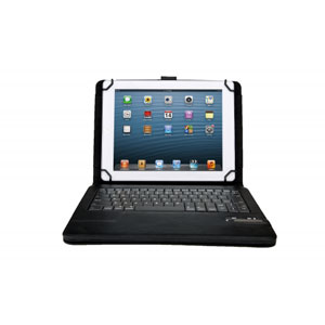 Kit Universal Bluetooth Keyboard Case for 9-10 Inch Tablets - Black