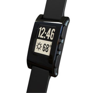 Smartwatch Pebble pour iOS et Android – Jet Noire