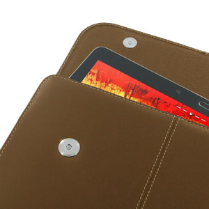 PDair Leather Business Case for Galaxy Note 10.1 2014 - Brown