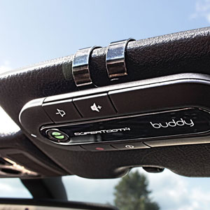 Kit Bluetooth Voiture Buddy Mains libres avec Support - Noir