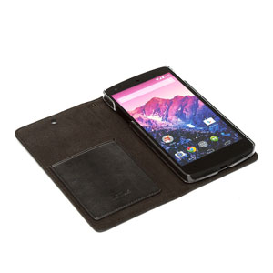 Zenus Lettering Diary Case for Google Nexus 5 - Black