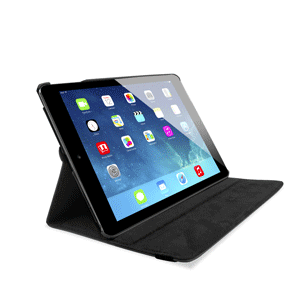 Housse iPad Air Rotating de style Cuir – Noire