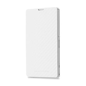 Roxfit Book Flip Case for Sony Xperia Z1 Compact - Carbon White