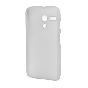 Translucent Shell Cover for Motorola Moto G - white