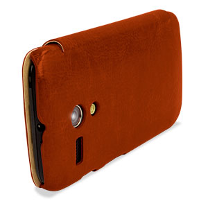 Pudini Leather Style Flip Case for Moto G - Brown