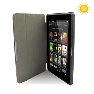 Infold Folding Folio Stand Case for Kindle Fire HD 2013 - Pink