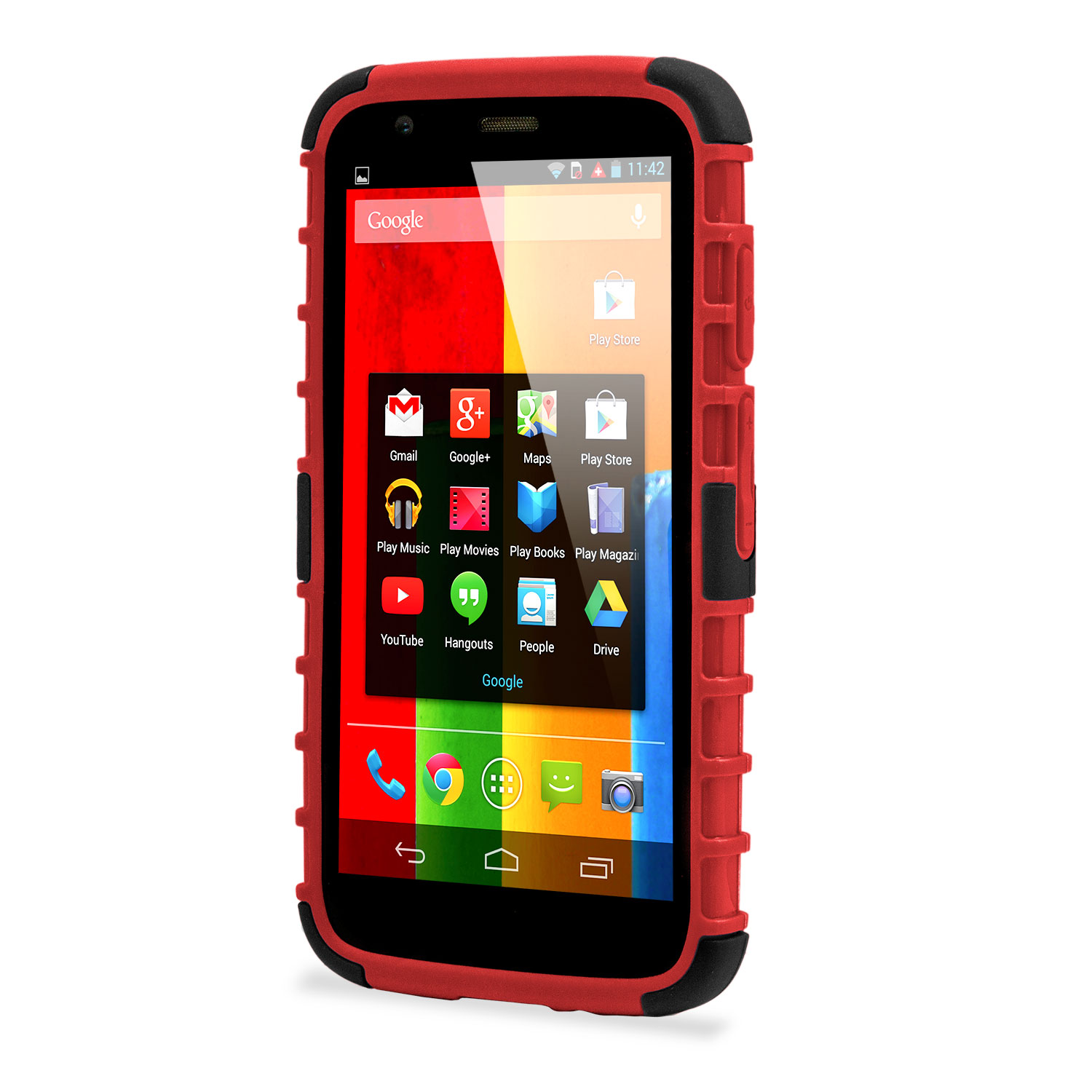 Armourdillo Hybrid Protective Case for Motorola Moto G - Red