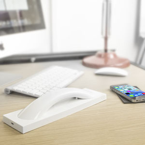 Native Union Curve Bluetooth Handset with Base - High Gloss White
