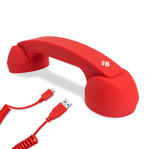Teléfono Bluetooth Retro Native Union - Rojo brillante