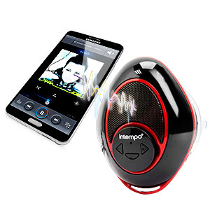 Intempo Bluetooth Bathroom Speaker - Black / Red