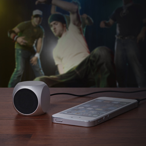 Qube Pocket Speaker -Silver