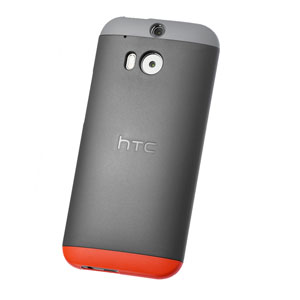 Coque HTC One M8 Double Dip Hard Shell– Grise / Rouge