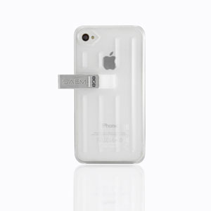 Funda Veho SAEM S7 iPhone 4S/4 con memoria de 8GB - Tranparente