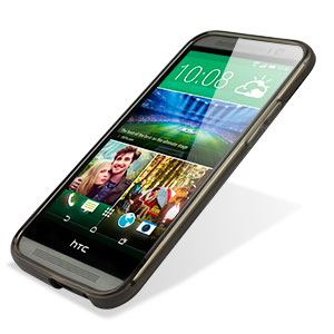 Funda FlexiShield Skin para el HTC One M8 - Negra Ahumada