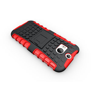 Funda para el HTC One M8 ArmourDillo Hybrid Protective - Roja