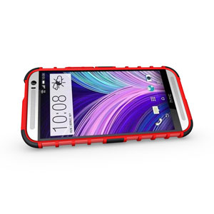 Funda para el HTC One M8 ArmourDillo Hybrid Protective - Roja