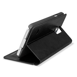 Adarga Leather-Style Wallet Case for Samsung Galaxy S5 - Black