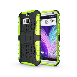 ArmourDillo Hybrid Protective Case for HTC One M8 - Green