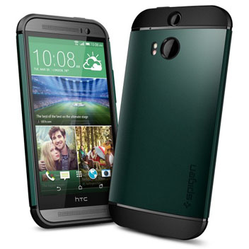 Funda Spigen Slim Armor para el HTC One M8 - Verde