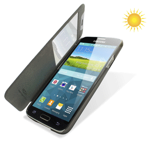 ROCK Elegant Samsung Galaxy S5 Smart View Flip Case - Blue