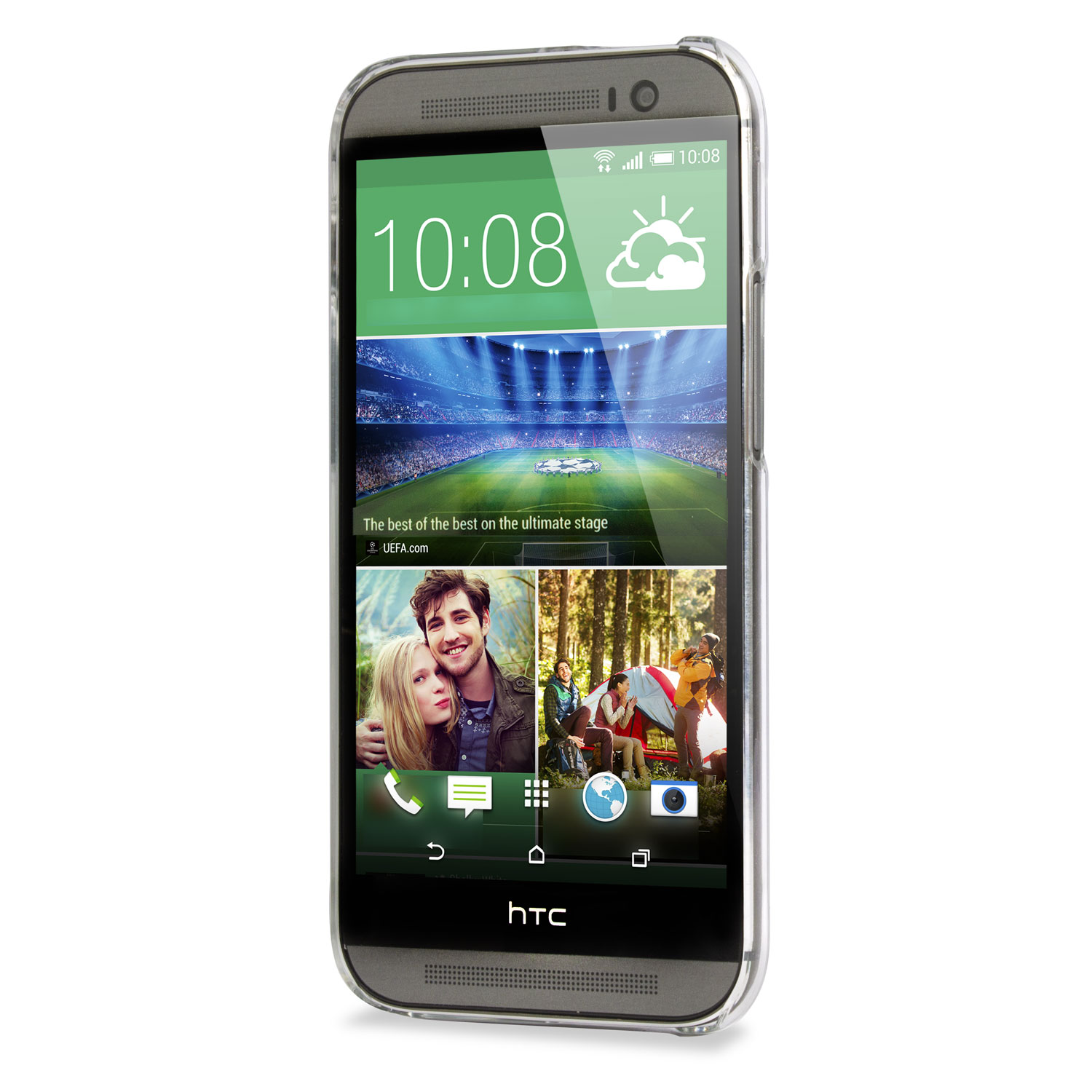 Funda HTC One M8 de policarbonato 100% transparente