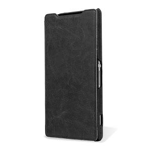 Pudini Book Flip and Stand Sony Xperia Z2 Case - Black