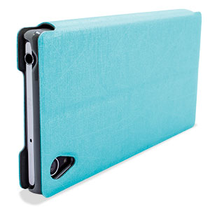 Pudini Leather Style Sony Xperia Z2 Stand Case - Blue
