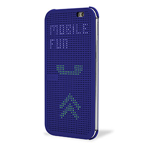 Official HTC One M8 Dot View Case - Imperial Blue