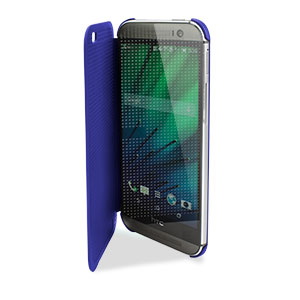 Official HTC One M8 Dot View Case - Imperial Blue