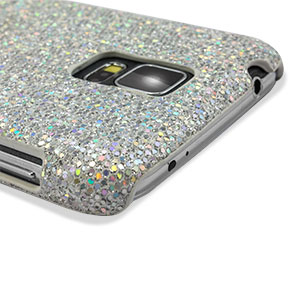 Funda Glitter para el Samsung Galaxy S5 - Plata