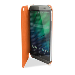 Official HTC One M8 Dot View Case - Orange Popsicle