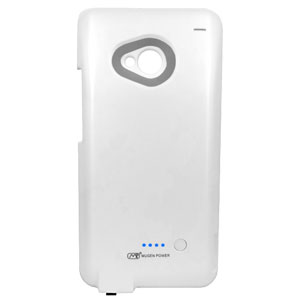 Mugen HTC One Dual SIM 5000mAh Extended Battery Case - White