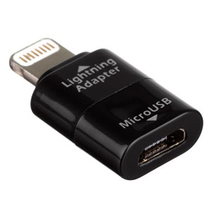 Kit: Lightning to Micro USB Adapter - Black