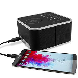 Réveil Bluetooth Recharge Sans Fil Qi Tone S1 - Noir