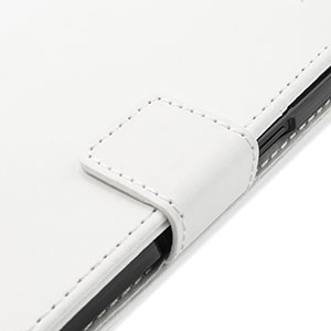 Adarga Leather-Style Wallet Stand Case for OnePlus One - White