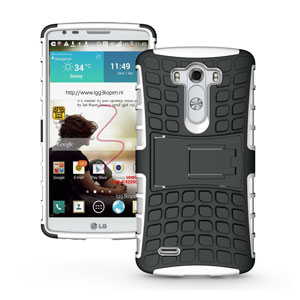 ArmourDillo Hybrid LG G3 Protective Case - Silver