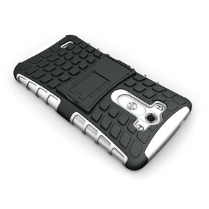 ArmourDillo Hybrid LG G3 Protective Case - Silver