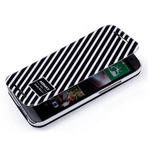 Momax Flip Stand Case for HTC One M8 - Black / White