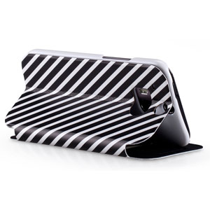 Momax Flip Stand Case for HTC One M8 - Black / White