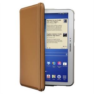 Targus Samsung Tab 4 10.1 Rotating Leather-style Case - Tan