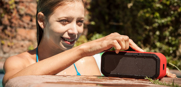 Divoom Voombox Outdoor Rugged Portable Bluetooth Speaker - Red